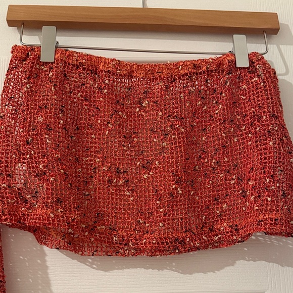 SHEIN Orange Crochet Swim Coverup Set - Picture 6 of 6